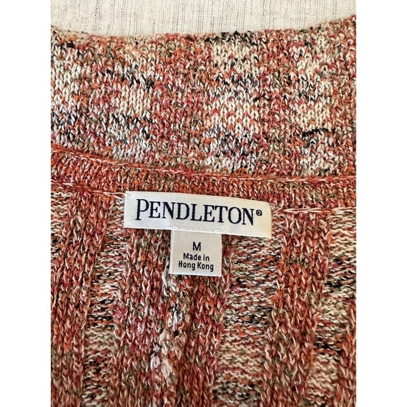 Pendleton Womens Knit Blazer Button Up Size Medium Collared VTG Cotton Silk - Picture 4 of 8